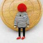 Fashion Brooch Pins for Woman Brooches Cute Girls Cartoon Models Acrylic Brooches Kawaii Pompom Clothing Jewelry Accessories