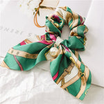 New Chiffon Bowknot Elastic Hair Bands For Women Girls Pearl Scrunchies Headband Hair Ties Ponytail Holder Hair Accessories