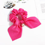 New Chiffon Bowknot Elastic Hair Bands For Women Girls Pearl Scrunchies Headband Hair Ties Ponytail Holder Hair Accessories