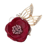 RINHOO Ladies Cloth Art Pearl Fabric Flower Brooch Pin Cardigan Shirt Shawl Pin Professional Coat Badge Jewelry Accessories