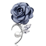 RINHOO Ladies Cloth Art Pearl Fabric Flower Brooch Pin Cardigan Shirt Shawl Pin Professional Coat Badge Jewelry Accessories