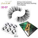 6 Pairs Friholl.m 3d faux mink eyelashes wholesale synthetic strip silk lashes new makeup natural false+eyelashes