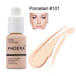 PHOERA Mineral Whitening Concealer Facial Base Cream Brighten Moisturizer Face Liquid Foundation Makeup Primer