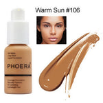 PHOERA Mineral Whitening Concealer Facial Base Cream Brighten Moisturizer Face Liquid Foundation Makeup Primer