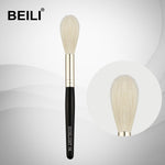 BEILI 1 Piece100% Real Goat Hair Black handle Highlight Blush Long Hair Single Makeup Brushes 06#