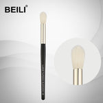 BEILI 1 Piece100% Real Goat Hair Black handle Highlight Blush Long Hair Single Makeup Brushes 06#
