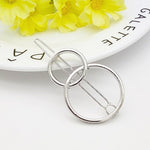 Fashion Woman Hair Accessories Triangle Hair Clip Pin Metal Geometric Alloy Moon Circle Hairgrip Barrette Girls Headwear