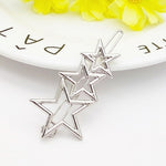 Fashion Woman Hair Accessories Triangle Hair Clip Pin Metal Geometric Alloy Moon Circle Hairgrip Barrette Girls Headwear
