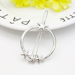 Fashion Woman Hair Accessories Triangle Hair Clip Pin Metal Geometric Alloy Moon Circle Hairgrip Barrette Girls Headwear
