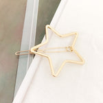 Fashion Woman Hair Accessories Triangle Hair Clip Pin Metal Geometric Alloy Moon Circle Hairgrip Barrette Girls Headwear