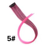 Alileader 18Inch Curly Clip One In Hair Extensions Natural Long Synthetic Hairpieces For Women Girl Pink Blue Colorful