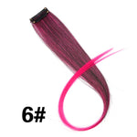 Alileader 18Inch Curly Clip One In Hair Extensions Natural Long Synthetic Hairpieces For Women Girl Pink Blue Colorful
