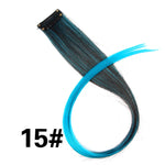 Alileader 18Inch Curly Clip One In Hair Extensions Natural Long Synthetic Hairpieces For Women Girl Pink Blue Colorful