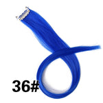 Alileader 18Inch Curly Clip One In Hair Extensions Natural Long Synthetic Hairpieces For Women Girl Pink Blue Colorful