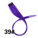 Alileader 18Inch Curly Clip One In Hair Extensions Natural Long Synthetic Hairpieces For Women Girl Pink Blue Colorful