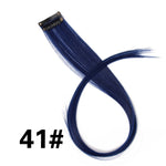 Alileader 18Inch Curly Clip One In Hair Extensions Natural Long Synthetic Hairpieces For Women Girl Pink Blue Colorful