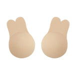 2Pcs/Pair Women Invisible Bra Lifting Cute Rabbit Ear Chest Stickers Breathable Bio-Silicone Nipple Cover Anti-Sagging Chest Pad