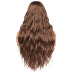 AISI HAIR  Long Wavy Black Wigs Brown and Red Wave Synthetic Wig for Women Natural Middle Part Heat Resistant Hair