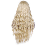 AISI HAIR  Long Wavy Black Wigs Brown and Red Wave Synthetic Wig for Women Natural Middle Part Heat Resistant Hair