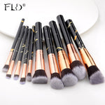 FLD 10 Pcs/ 8 Pcs professional makeup brush Set tools Powder Foundation Eyeshadow Lip Eyeliner Blush Marble Face Makeup Brushes