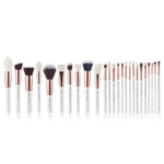 Jessup brushes Pearl White/Rose Gold Makeup brushes set Professional Beauty Make up brush Natural hair Foundation Powder Blushes