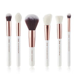 Jessup brushes Pearl White/Rose Gold Makeup brushes set Professional Beauty Make up brush Natural hair Foundation Powder Blushes