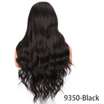 AISI HAIR Long Wavy Ombre Blonde Wig Platinum Blonde Synthetic Wigs for African American Women Two Tone Natural Middle Part Wig