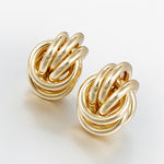 Flashbuy Gold Silver Alloy Drop Earrings For Women Exaggeration Earrings Wedding Simple Fashion Jewelry Trend Accessories