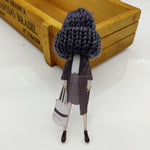 Fashion Brooch Pins for Woman Brooches Cute Girls Cartoon Models Acrylic Brooches Kawaii Pompom Clothing Jewelry Accessories