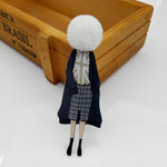 Fashion Brooch Pins for Woman Brooches Cute Girls Cartoon Models Acrylic Brooches Kawaii Pompom Clothing Jewelry Accessories