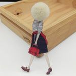 Fashion Brooch Pins for Woman Brooches Cute Girls Cartoon Models Acrylic Brooches Kawaii Pompom Clothing Jewelry Accessories