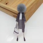 Fashion Brooch Pins for Woman Brooches Cute Girls Cartoon Models Acrylic Brooches Kawaii Pompom Clothing Jewelry Accessories