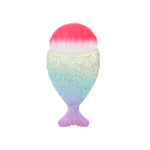 FLD 1Pcs Professional Mermaid Shape Makeup Brush Foundation Cosmetic Fish Brush Makeup Tools Kit Powder Face Blush Brush